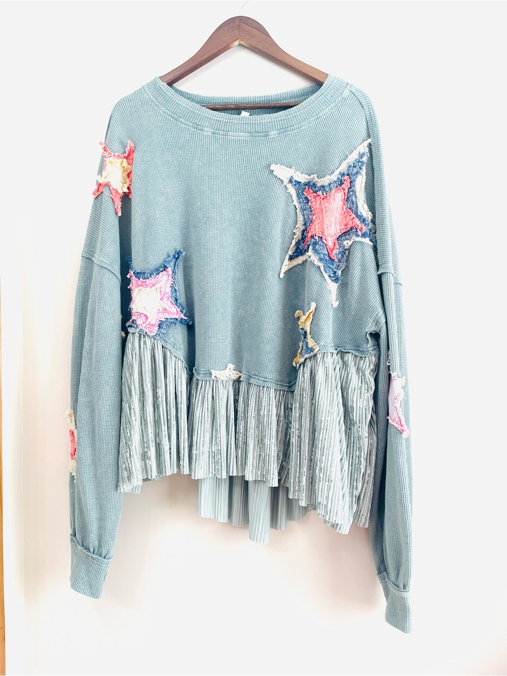 Oli & Hali Boho HEAVILY EMBELLISHED Embroidered Patchwork Suede Top L GORGEOUS